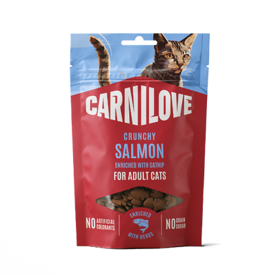 Carnilove Carnilove Crunchy Catnip Salmon Adult Treat pet food packaging