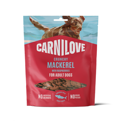 Carnilove Grain Free Crunchy Dog Treats - Mackerel with Raspberries - 200g