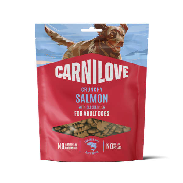 Carnilove Carnilove Grain Free Crunchy Blueberries Salmon pet food packaging