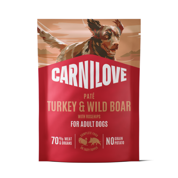 Carnilove Carnilove Rosehips Boar Turkey Adult Wet Dog pet food packaging