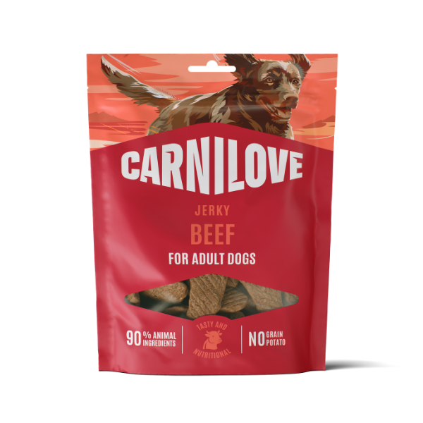 Carnilove Carnilove Jerky Fillets Beef Adult Wet Dog pet food packaging