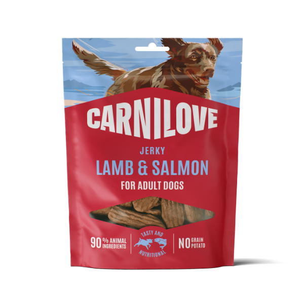 Carnilove Carnilove Grain Free Jerky Fillet Lamb Salmon pet food packaging