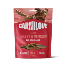 Carnilove Adult Jerky Dog Treats - Turkey & Venison Fillets - 100g
