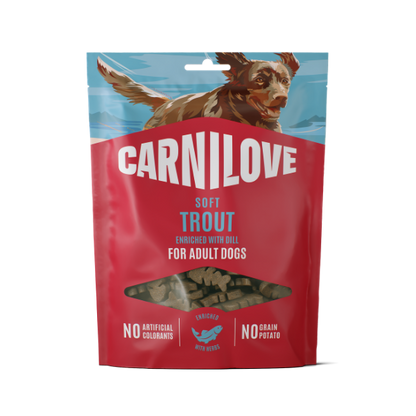 Carnilove Grain Free Semi Moist Soft Dog Treats - Trout with Dill - 200g