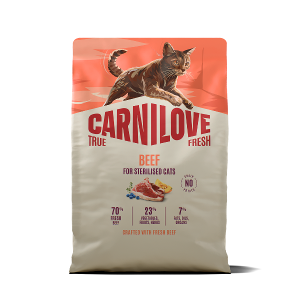 Carnilove Carnilove True Beef Kitten Dry Cat Food pet food packaging