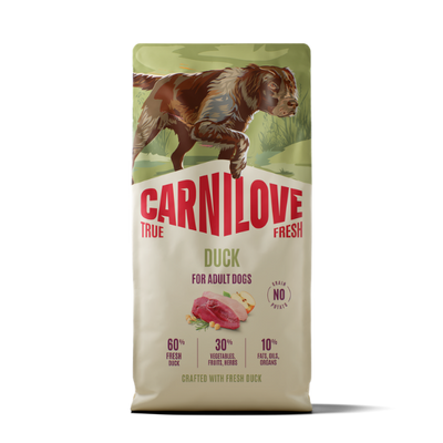 Carnilove Carnilove True Duck Adult Dry Dog Food pet food packaging