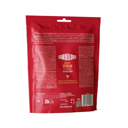 Carnilove Adult Crunchy Dog Treats - Ostrich with Blackberries - 200g