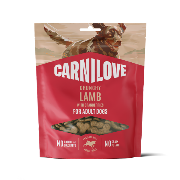 Carnilove Carnilove Sensitive Grain Free Crunchy Cranberries Lamb pet food packaging