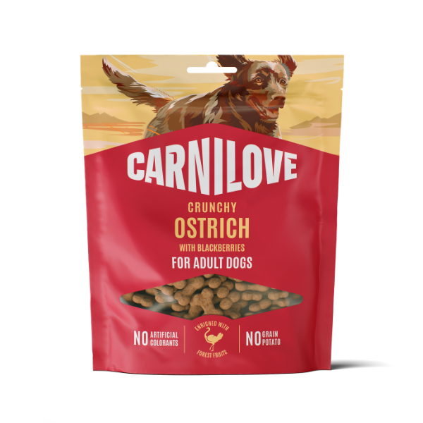 Carnilove Carnilove Crunchy Ostrich Blackberries Adult pet food packaging