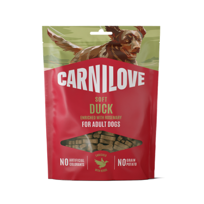 Carnilove Grain Free Semi Moist Soft Dog Treats - Duck with Rosemary - 200g