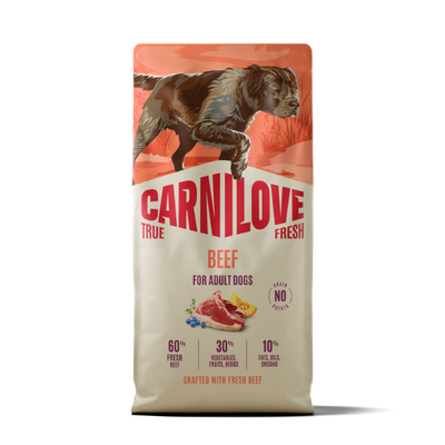 Carnilove Carnilove True Beef Adult Dry Dog Food pet food packaging