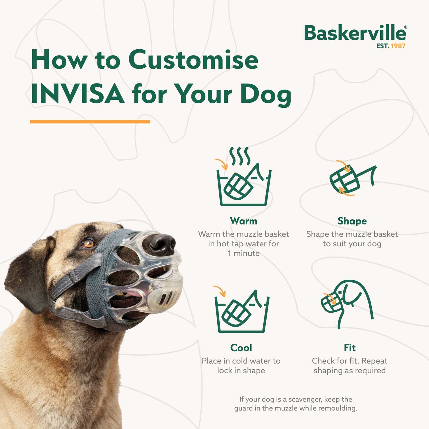 Baskerville INVISA Dog Muzzle - Size 4