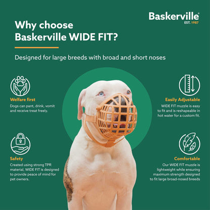 Baskerville Wide Fit Dog Muzzle - Size 2