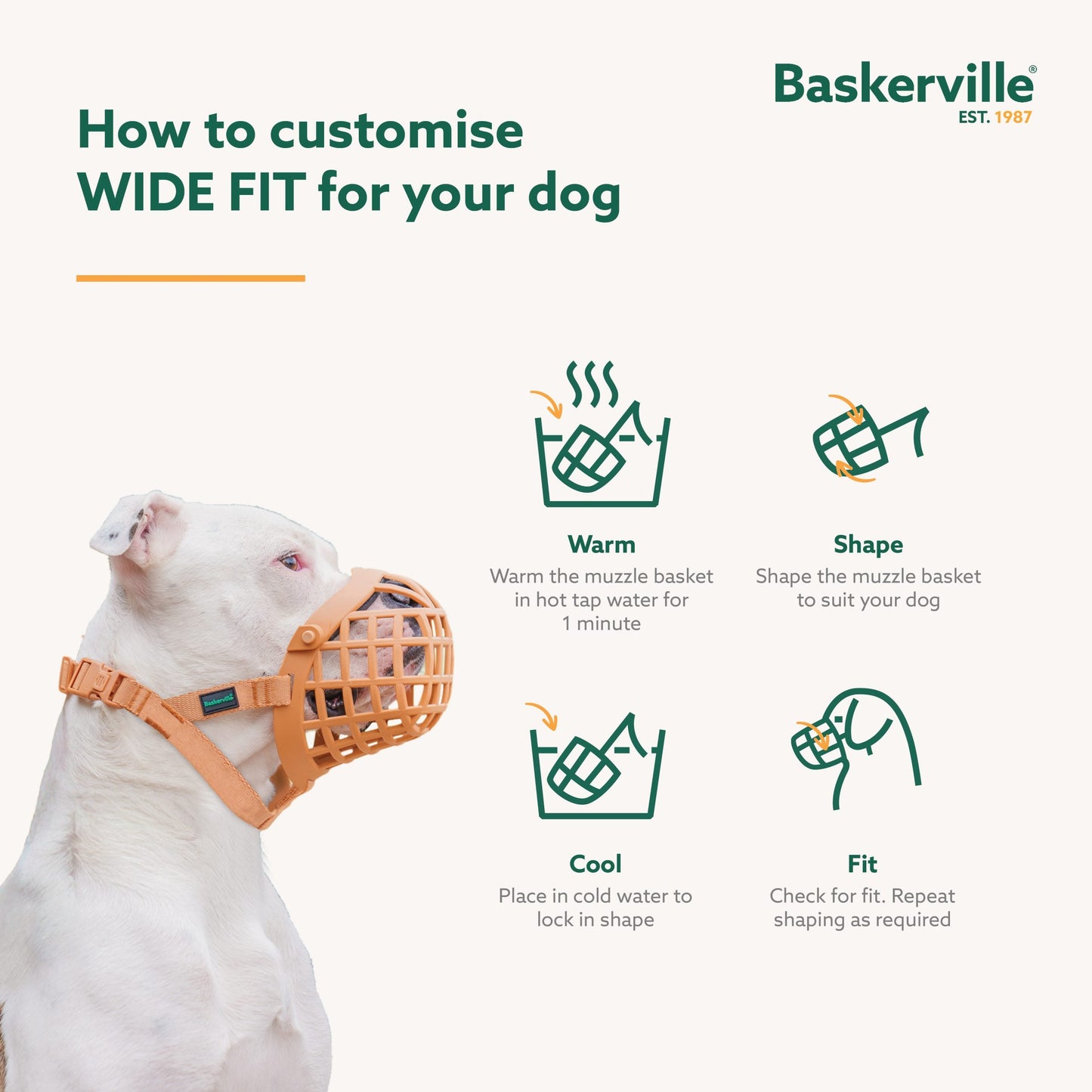 Baskerville Wide Fit Dog Muzzle - Size 2