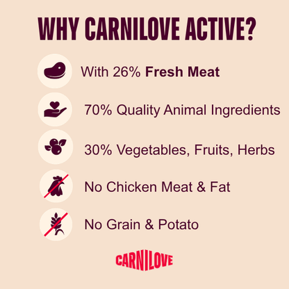 Carnilove Active Adult Dry Dog Food - Lamb & Wild Boar