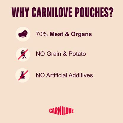 Carnilove Adult Wet Dog Food Pouches - Multipack - 4x300g