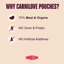Carnilove Adult Wet Dog Food Pouches - Turkey & Venison with Strawberry Leaves - 12x300g Pouches