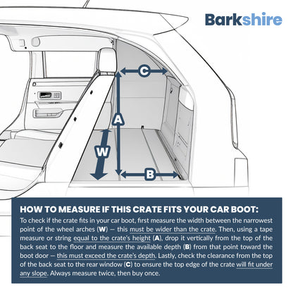 Barkshire Sloping Dog Car Crate - Medium 78 x 50cm