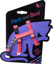 Kitty & Co Snag-Free Spotty Cat Harness & Lead Set