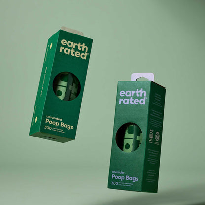 Earth Rated Large Poo Bags - Unscented - 300 Pack