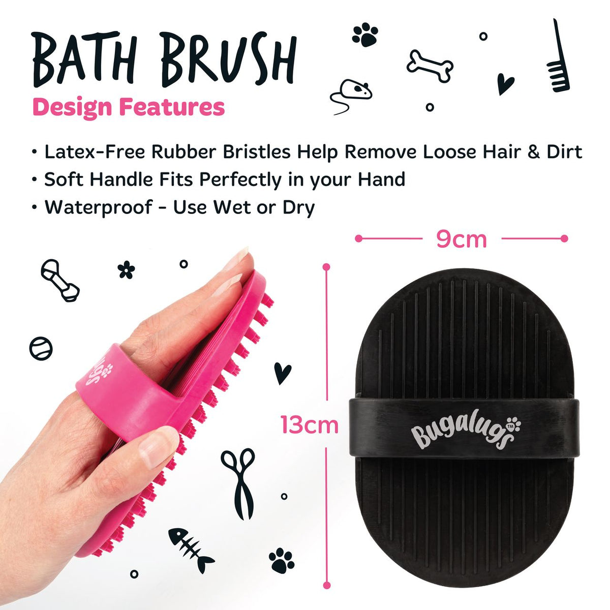 Bugalugs Bath Brush - Black