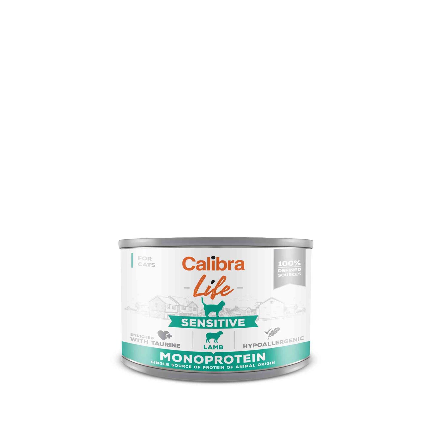 Calibra Life Sensitive Wet Cat Food - Lamb - 6 x 200g Cans