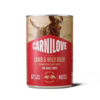 Carnilove Carnilove Boar Lamb Adult Wet Dog Food pet food packaging