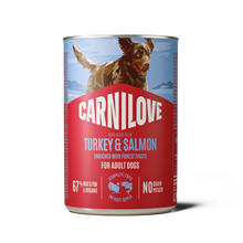 Carnilove Adult Wet Dog Food Tins - Turkey & Salmon - 6x400g Cans