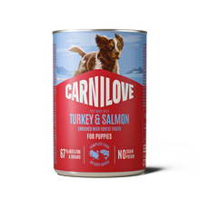 Carnilove Puppy Wet Dog Food Tins - Turkey & Salmon - 6x400g Cans