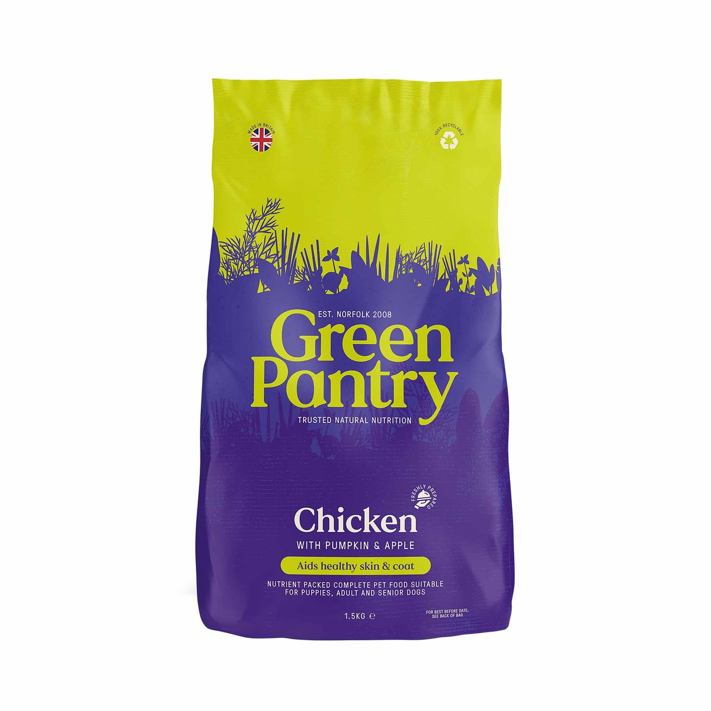 Green Pantry Skin & Coat Dry Dog Food - Chicken with Pumpkin & Apple