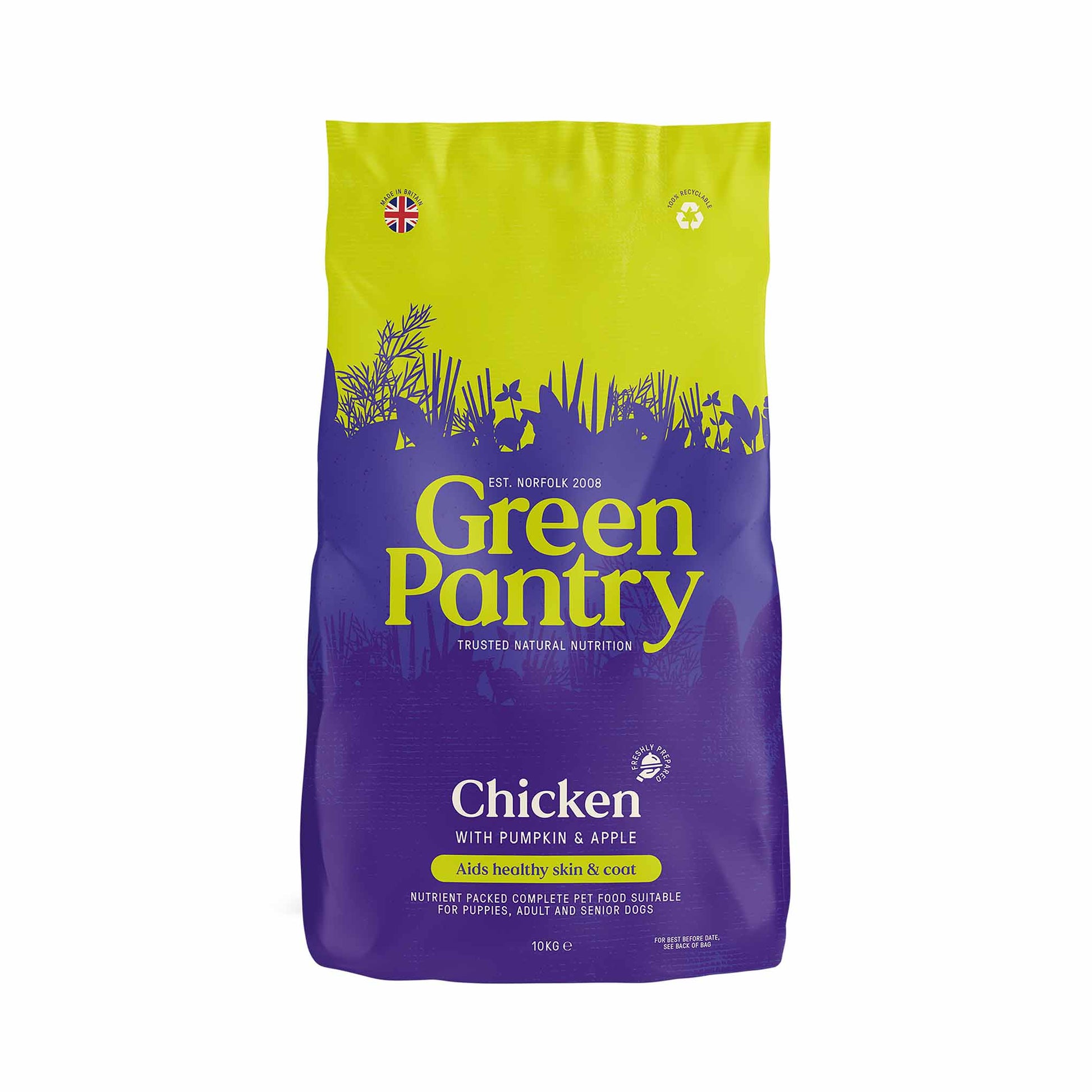 Green Pantry Green Pantry Skin Coat Chicken Adult Dry Dog Food pet food packaging