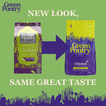 Green Pantry Skin & Coat Dry Dog Food - Chicken with Pumpkin & Apple