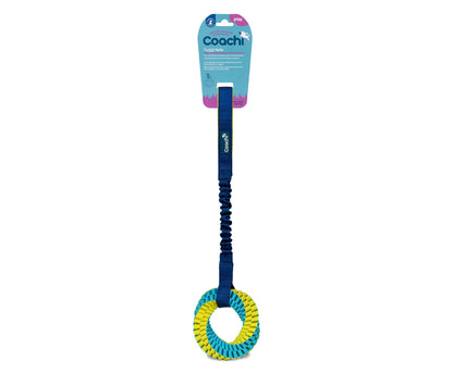 Coachi Tuggi Helix Dog Toy - Navy, Lime & Light Blue