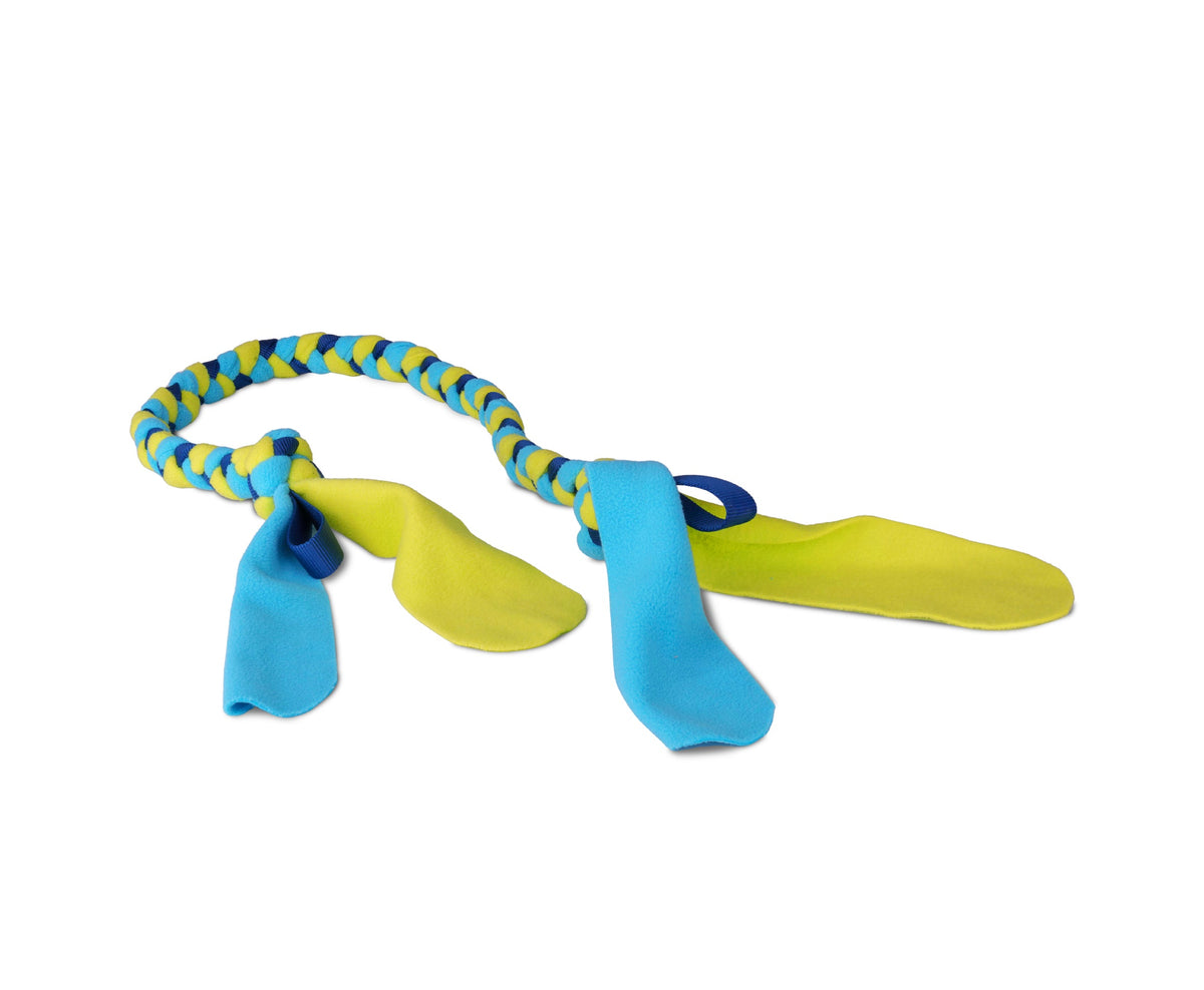 Coachi Tuggi Tug Dog Toy - Navy, Lime & Light Blue