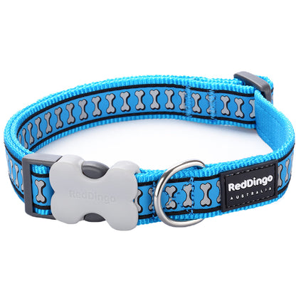 Reflective Dog Collar - Turquoise