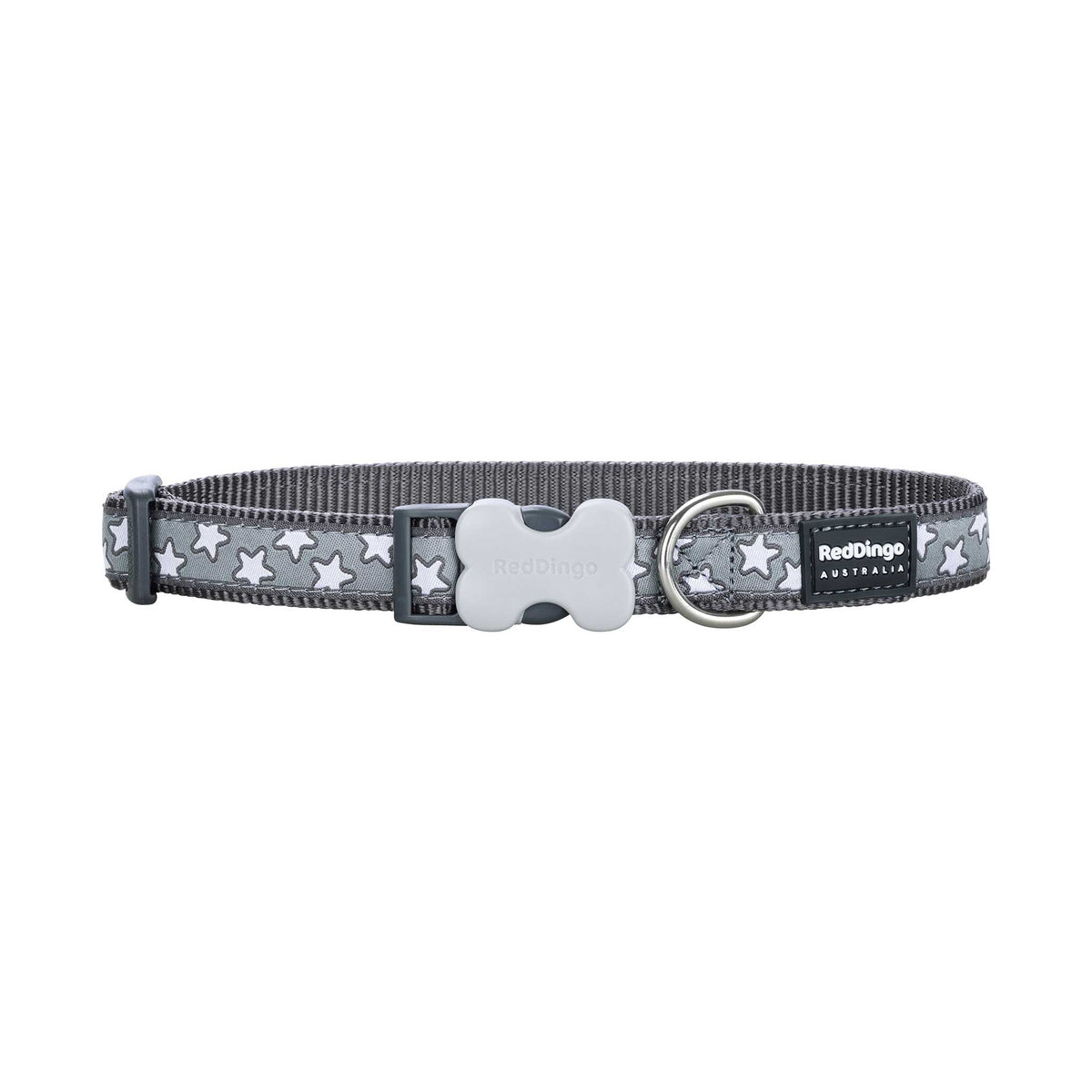 Stars Dog Collar - Grey