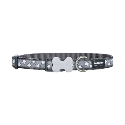 Stars Dog Collar - Grey