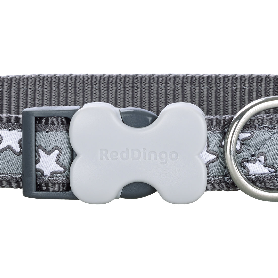 Stars Dog Collar - Grey