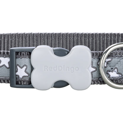 Stars Dog Collar - Grey