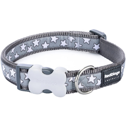 Stars Dog Collar - Grey