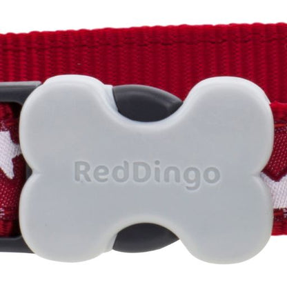 White Star Dog Collar - Red