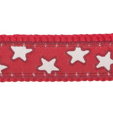White Star Dog Lead - Red
