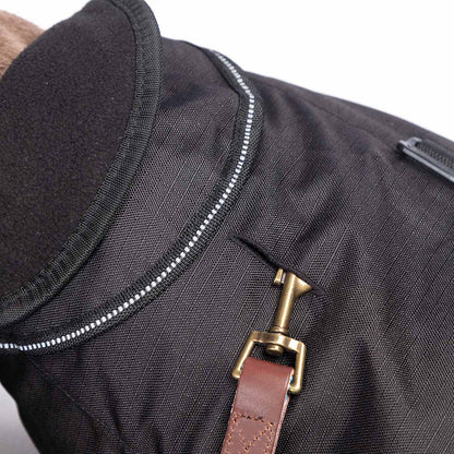 Danish Design Black Harness 2 in 1 Ultimate Dog Coat - 12in / 30cm