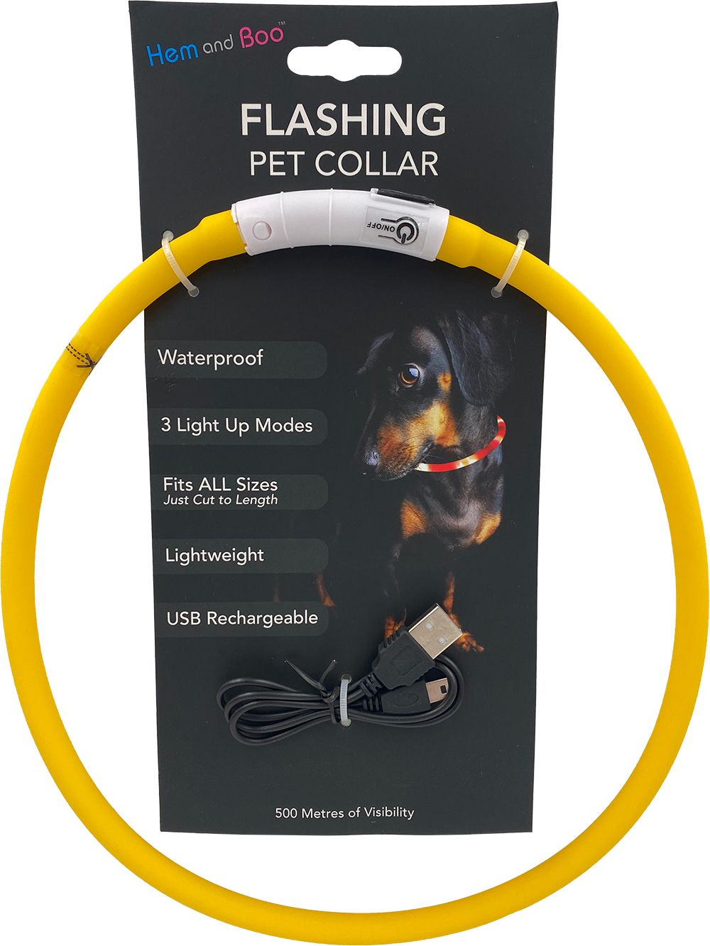 Hem and Boo Flashing Cat Collar
