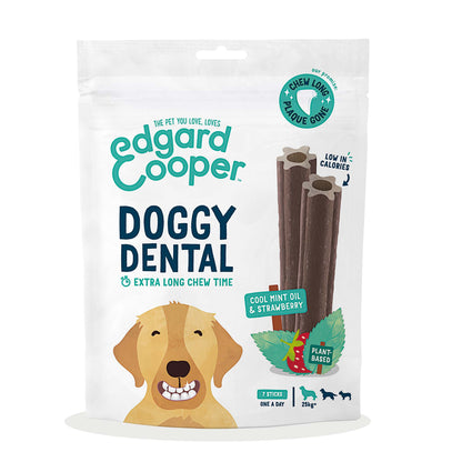 Edgard & Cooper Dental Medium Dog Treats - Strawberry & Mint - 7 Pack