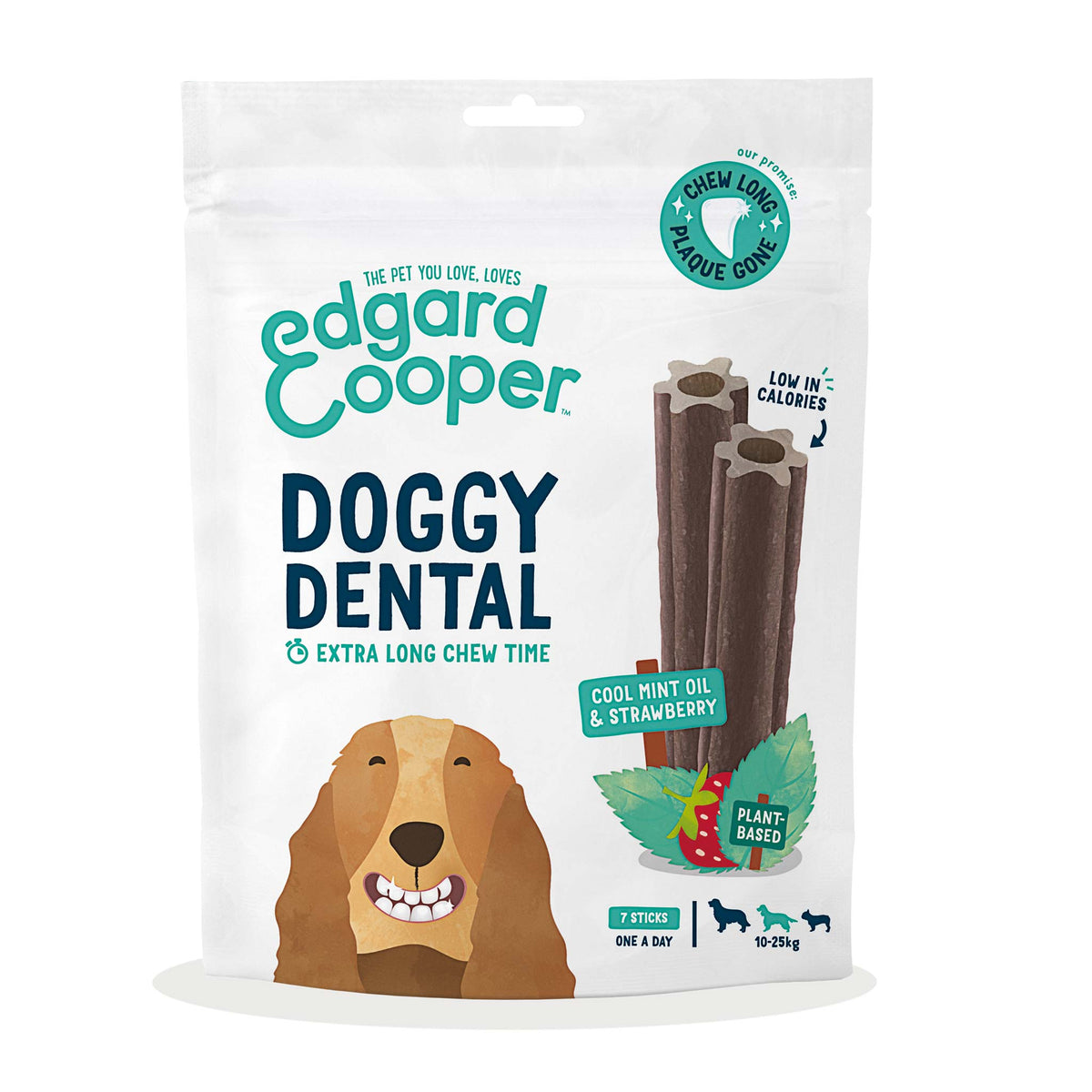 Edgard & Cooper Dental Small Dog Treats - Strawberry & Mint - 7 Pack