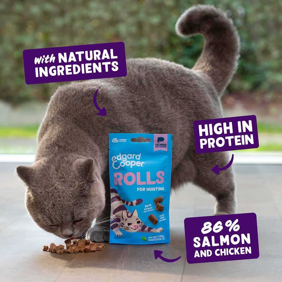 Edgard & Cooper Cat Treats - Salmon & Chicken Rolls - 45g