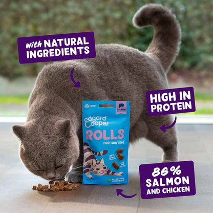 Edgard & Cooper Cat Treats - Salmon & Chicken Rolls - 45g