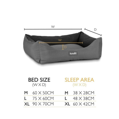 Scruffs Expedition Water Resistant Box Dog Bed - Storm Grey