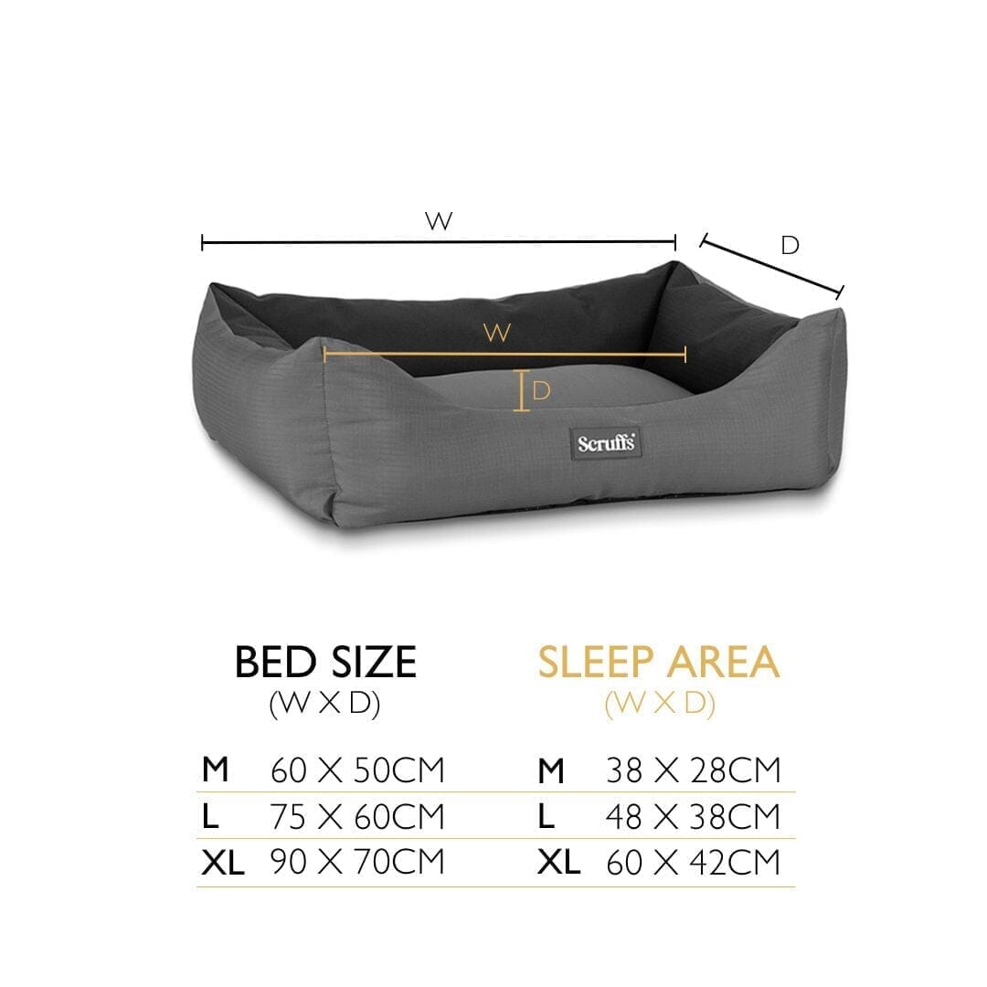 Scruffs Expedition Water Resistant Box Dog Bed - Atlantic Blue